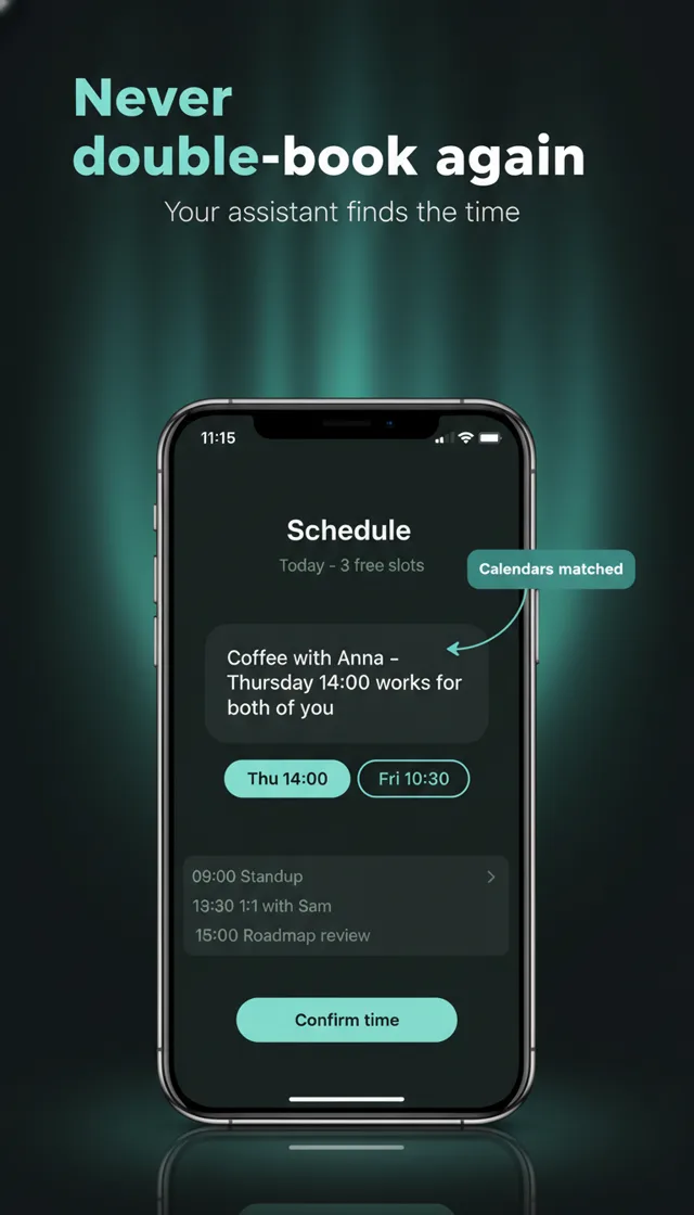 The winning aurora v2 app-store screen style — dark teal poster with a phone mockup