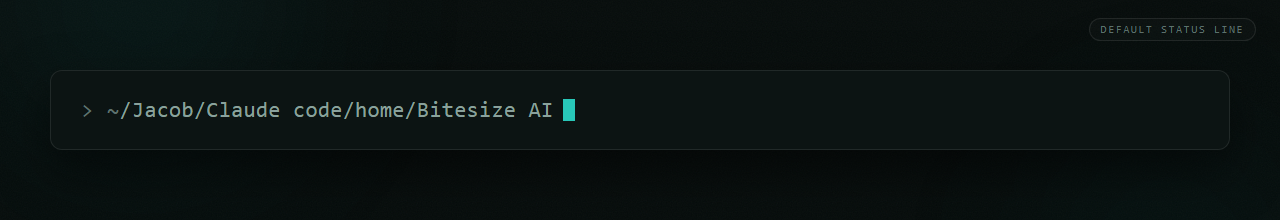 The default status line with no fuel information