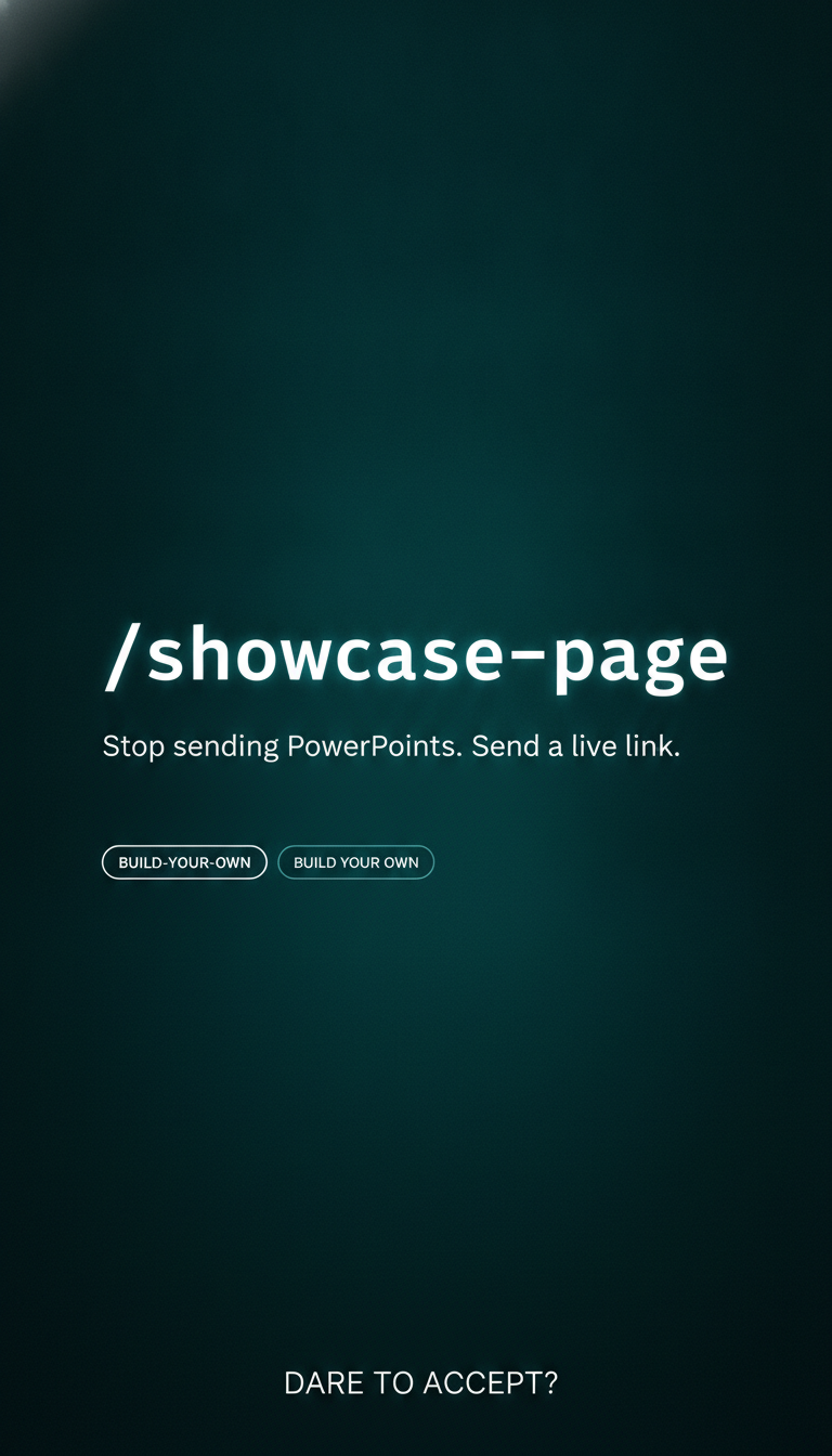 Title card for the /showcase-page shortcut short