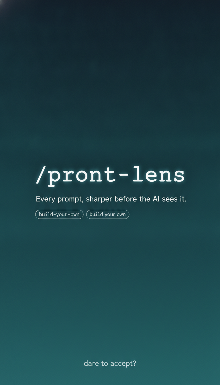 Title card for the /prompt-lens shortcut short