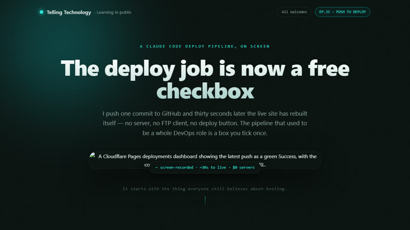 The deploy job is now a free checkbox