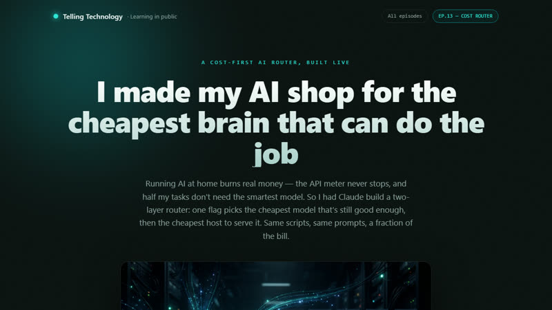 My AI shops for the cheapest brain for the job