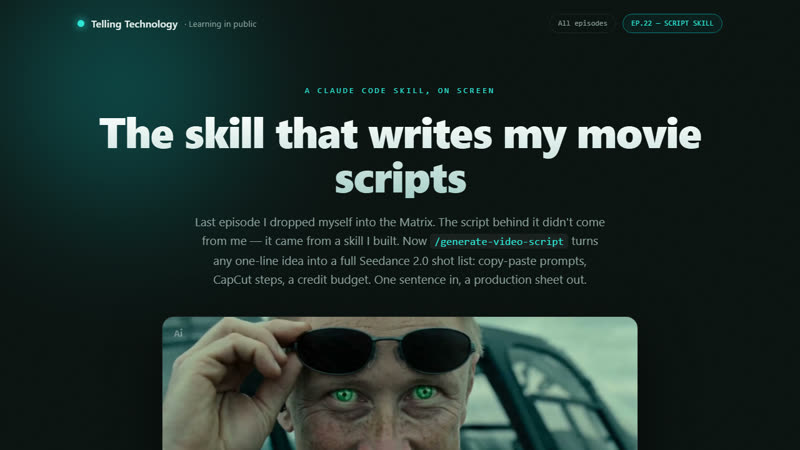 The skill that writes my movie scripts